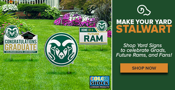 Make Your Yard STALWART - shop yard signs to celebrate grads, future Rams, and Fans! Shop Now - image features three yard signs