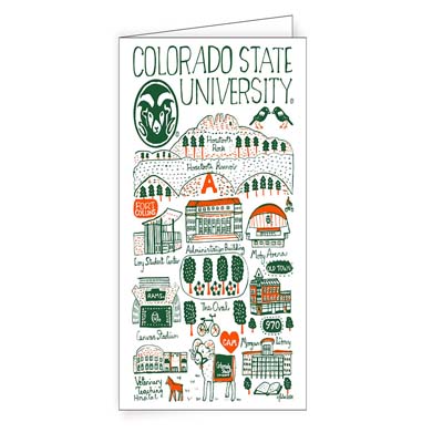 Image features a CSU Rams Greeting card available at the CSU Bookstore.